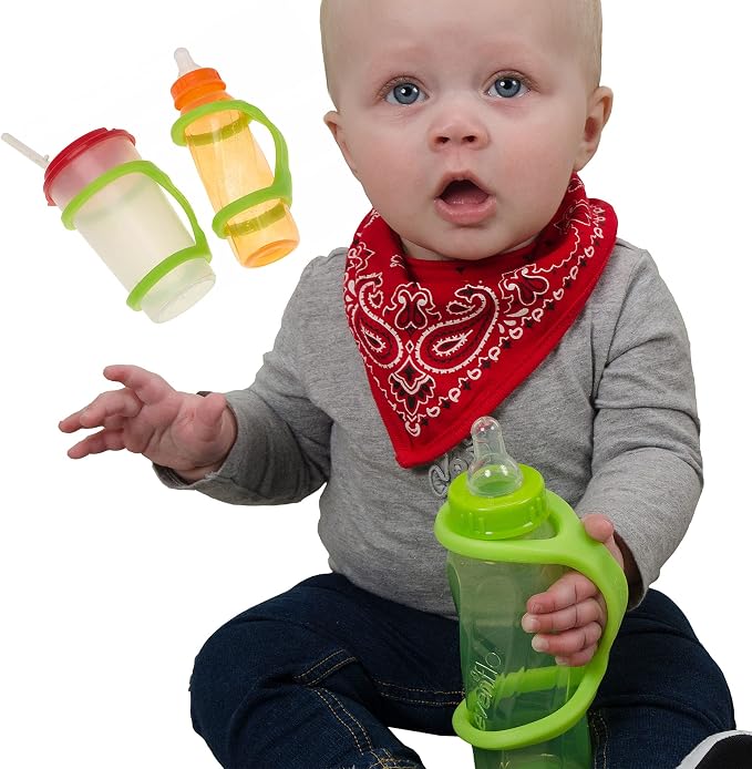 EazyHold Easy Grip Baby Sippy Cup Holder, 360 Transition Trainer Cup Alternative, Infant, Child, Silicone Pediatric Adaptive Aid Band for Limited Hand Mobility, Cerebral Palsy - One Piece