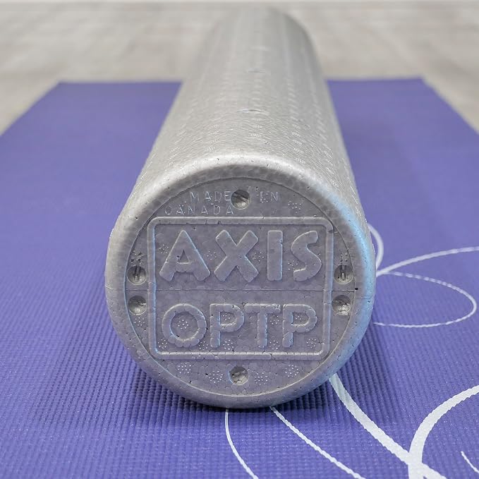 OPTP Silver AXIS Foam Roller - Moderate Density, Eco-Friendly, Durable Foam Roller for Physical Therapy and Exercise, Deep Tissue Muscle Relief, and Workout Recovery (36-Inch Round)
