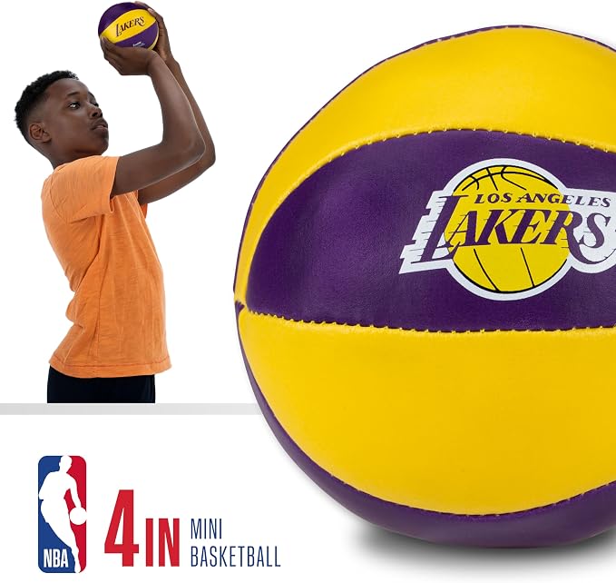 Franklin Sports NBA Toy Basketballs - 2 Pack of Kids Soft Mini Basketballs for Over The Door + Indoor Hoops - NBA Fan Shop