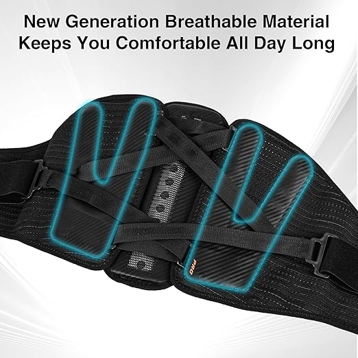 TIMTAKBO 11inch Height Back Brace for Men Lower Back Pain Relief(Small） | 9X Power Back Support Brace for Women with Removable Ergonomic Bionic Vertebra Plate, for Herniated Disc, Sciatica, Scoliosis