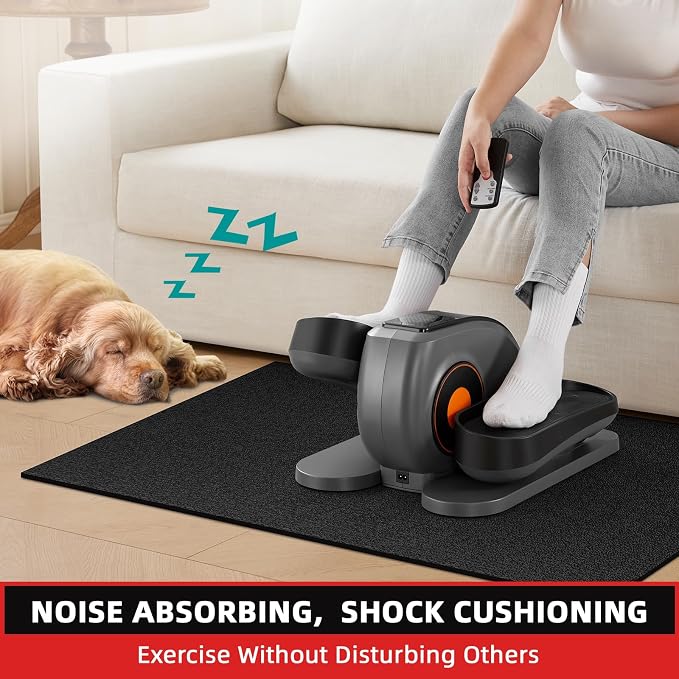 GymCope Treadmill Mat for Hardwood Floor Carpet 7'x3'/6'x3'/6'x2.5'/4'x2' | 6mm Thick Exercise Equipment Gym Mat, Compatible with Peloton Bike, Indoor Spin Bike, Elliptical
