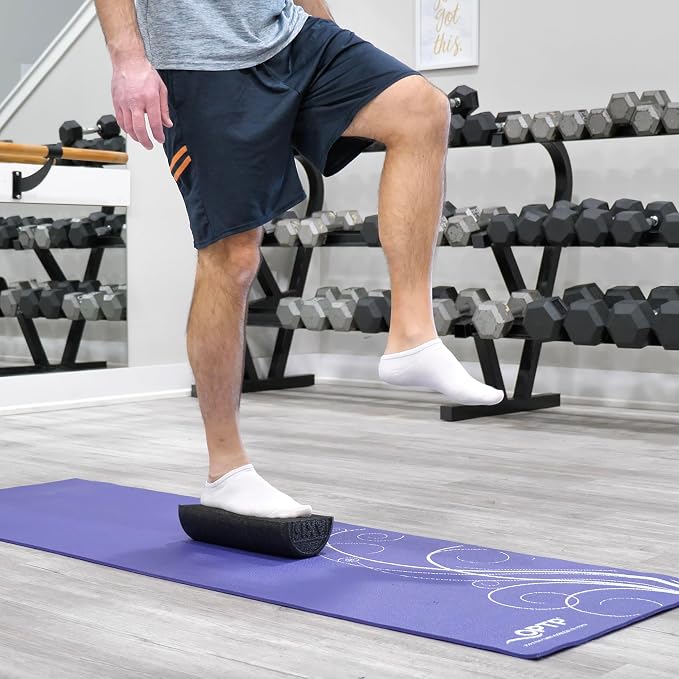 OPTP AXIS Firm Density Foam Roller – Half-Round, Black, 12" X 3" | High density firm foam roller for physical therapy, yoga, Pilates, fitness exercise & sports training, Heat-molded EPP foam