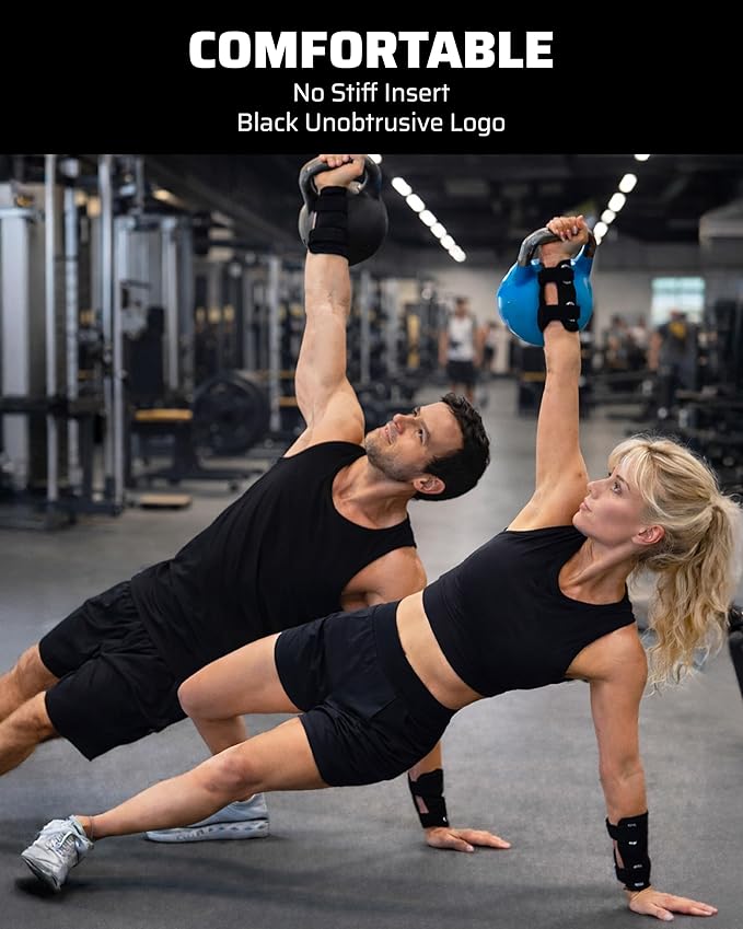 THEFITGUY Kettlebell Wrist & Forearm Guards for Men & Women, 7mm (Pair) | Impact-absorbing neoprene with adjustable straps and flexible no-insert comfort for cleans, snatches and presses
