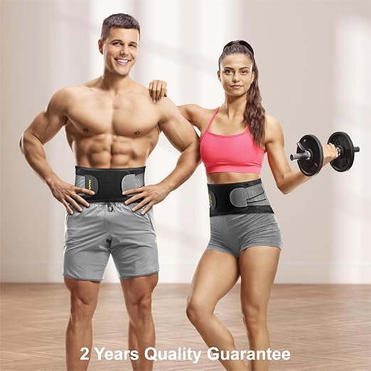 Back Brace for Lower Back Pain Relief – Breathable & Adjustable | Perforated Material, Full Support with Detachable ABS Rod, Lightweight for Men & Women, Help on Herniated Disc & Sciatica