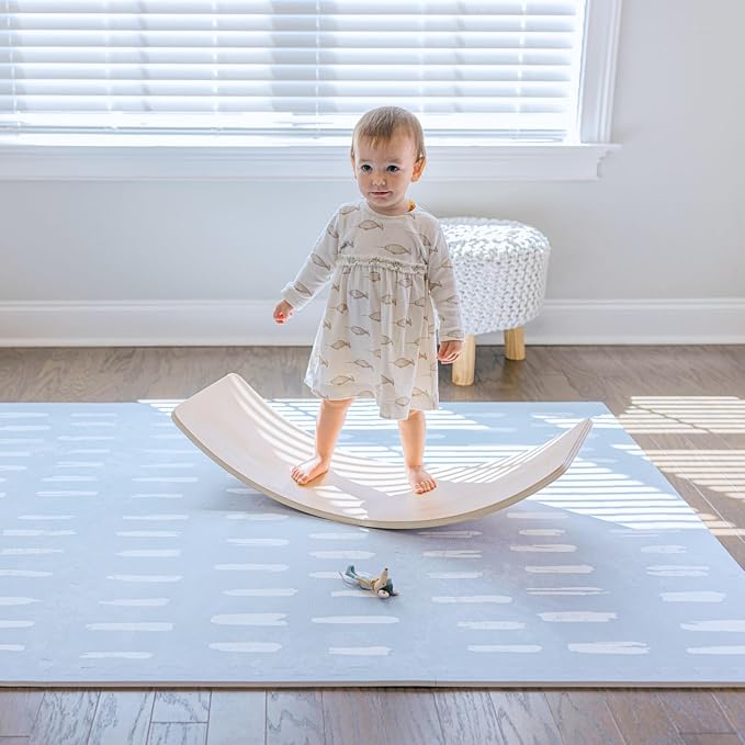 Little Landings Baby Play Mat for Floor - Shoreline (4x6ft) - Premium EVA Foam Play Mat for Babies & Toddlers (Ages 0-5+) Non-Toxic Playmat for Tummy Time, Crawling & Playroom - Stylish & Comfortable