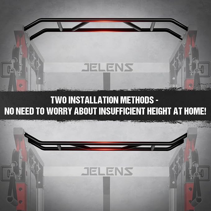 JELENS C21 Power Cage, 2000LBS Multi-Function Power Rack with Independent Dual Pulley System, All-in-One Squat Rack for Cable Crossover, Home Gym Workout Machine