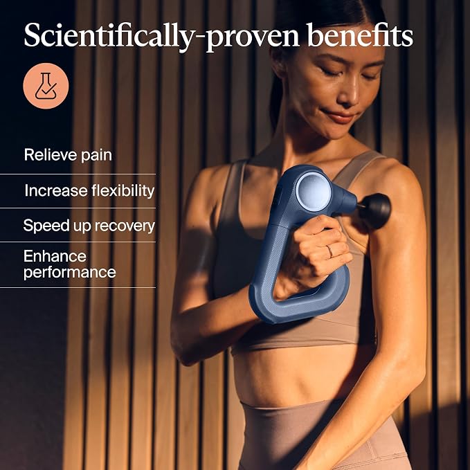 TheraGun Therabody Prime 6th Gen Deep Tissue Massage Gun | Navy | Powerful Percussive Massage With 5 Speeds & A Rugged, Durable Design to Relieve Muscle Pain & Speed Up Recovery