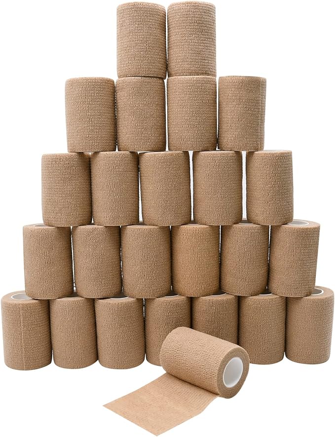 6pcs 2in Self Adhesive Bandage Wraps, 12 Colors, 5 Yard Wraps for Sports
