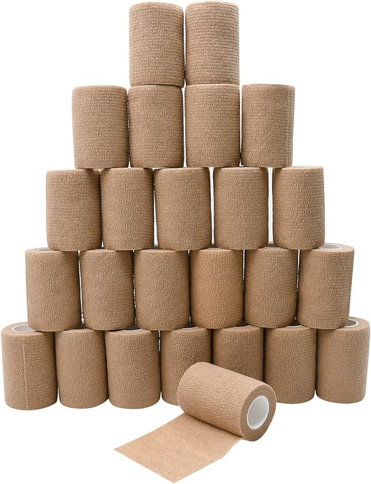 6pcs 2in Self Adhesive Bandage Wraps, 12 Colors, 5 Yard Wraps for Sports