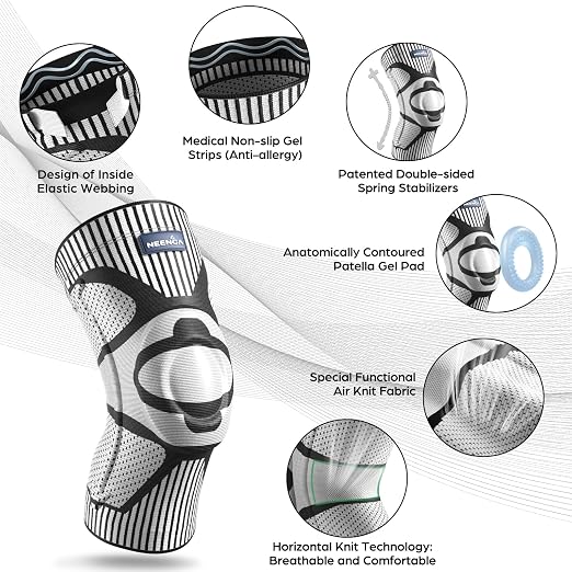 NEENCA Professional Knee Brace, Medical Knee Support for Women & Men Relief | Patented Patella Gel Pad & Side Stabilizers, Compression Sleeve for Knee Pain, Swelling, ACL, PCL, Arthritis, Sports, Workout