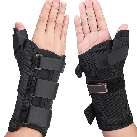 Wrist Brace & Thumb Spica Splint, for De Quervain's Tenosynovitis, Tendonitis, Carpal Tunnel & Arthritis Wrist Support Thumb Splint (Right Hand - Medium)