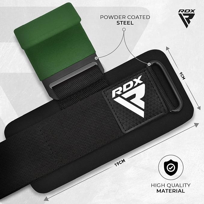 RDX Weight Lifting Hooks for Deadlifting (Pair) - 600Lbs Capacity - 8MM Neoprene Wrist Support Wraps - Grip Enhancer for Pull Ups Lat Pulldowns Rows - Adjustable Gym Workout Power Straps for Men Women