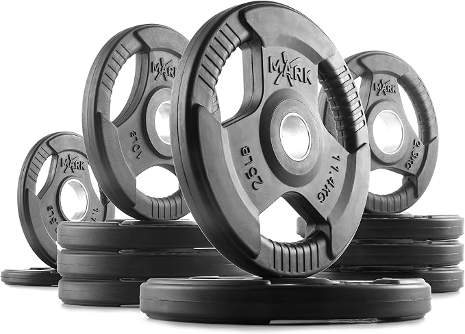 XMark TRI-GRIP Olympic Barbell Sets With The CROWBAR 7' Olympic Bar
