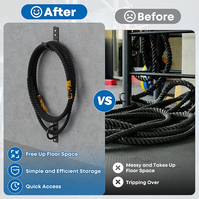 Battle Rope Wall Mount Kit, Black