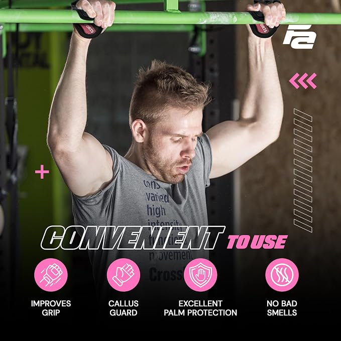 Workout Gloves for Gym - Durable Gym Grips, & Grip Pads - Rubber Padding to Avoid Calluses - Suits Men & Women