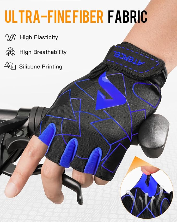ATERCEL Cycling Gloves, Bike Gloves for Men Women, Bicycle Glove for Cycling, Workout, Gym, Training, Weight Lifting Outdoor, Mountain Bike, and Riding