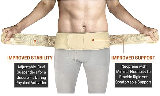 Vriksasana Posture Sacroiliac Hip Belt for Women and Men That Alleviates Sciatic, Pelvic, Lower Back, Leg and Sacral Nerve Pain Caused by Si Joint Dysfunction| Trochanter Brace (Regular, Nude)