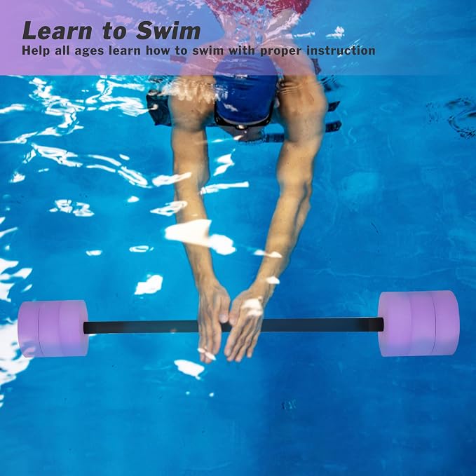 Hikeen Aquatic Exercise Dumbbells Water Dumbbell Pool Resistance Aquatic Fitness Barbells with 4 High-Density EVA Foam Pool Weights Dumbbells, for Water Aerobics Weight Loss