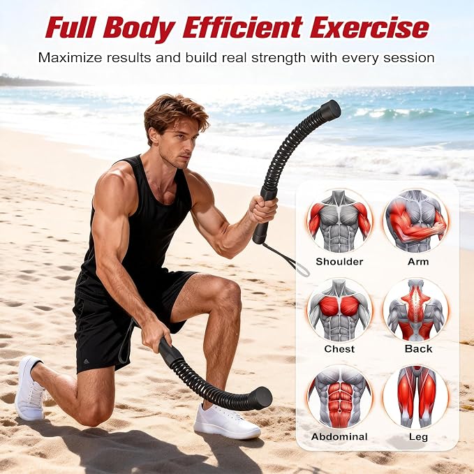 Relife Ropeless Battle Ropes，Weighted Cordless Battle Ropes for Home Gym | Portable Home Gym Equipment for HIIT, Strength Building, Low-Impact Cardio for Men & Women