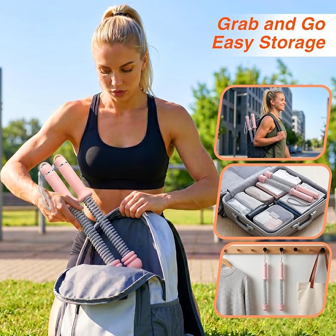 Weighted Ropeless Battle Ropes, High-Resistance Portable Heavy-Duty Cordless Rope for Home Gym with Poster, Low Noise. HIIT and Low-Impact Cardio Aerobic Training for Men & Women