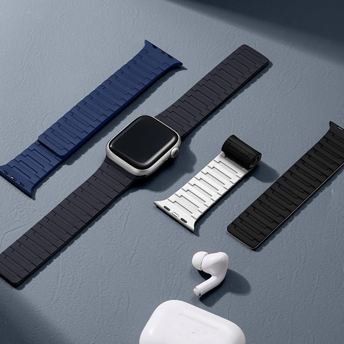 SNBLK Magnetic Watchband Compatible with Apple Watch for Men 44mm 45mm 46mm 49mm 42mm 41mm 40mm 38mm Women, Silicone Sport Strong Magnet Strap for iWatch Series 11 Ultra 3 Ultra 2 Se 10 9 8 7 6 5 4 1