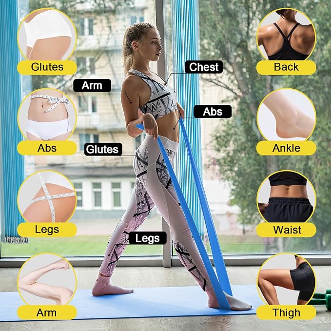Resistance Exercise Band Kit,4 Pack Resistance Bands for Women or Men,Physiotherapy Recovery Fitness Band for Mobility Strength & Rehab Premium Quality