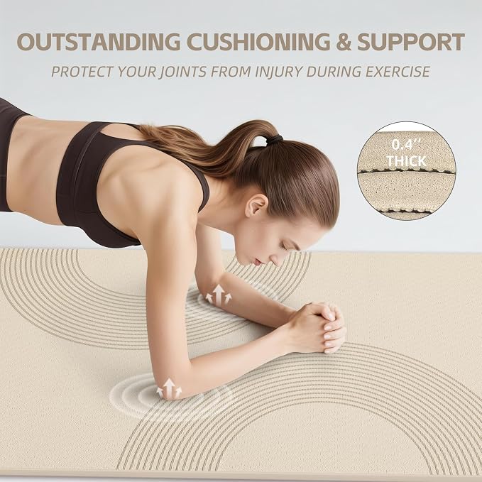 PAIDU Large Yoga Mat, 72"x36"x2/5" POE Non-Slip Exercise Mat | 10MM Thick, POE, non‑slip, ideal for home gym, yoga, pilates, fitness & floor use