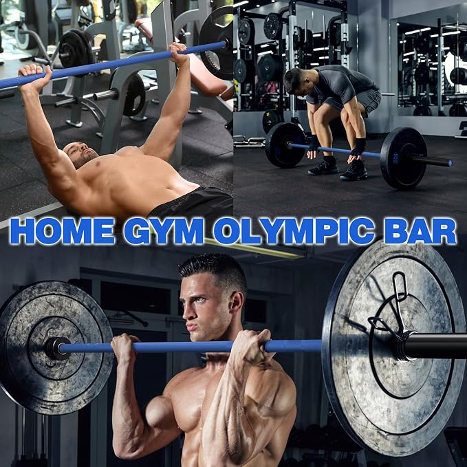 7ft Olympic Barbell for Strength Training, Olympic Weightlifting | 500 700 1000LBS Capacity, 2 Inch 45lb Weight Bar for Squat, Home Gym Fitness Equipment, Bench Press, Deadlift, Powerlifting