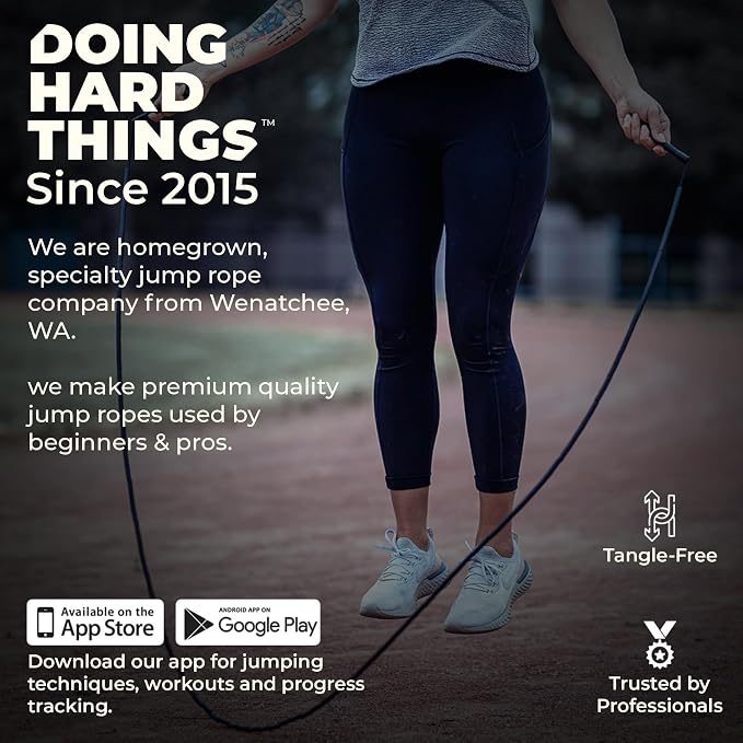 Elite Jumps 1-inch Beaded Jump Rope, Adjustable Shatterproof | Durable adjustable beaded rope. Improves rhythm, speed and agility. For fitness and cardio.