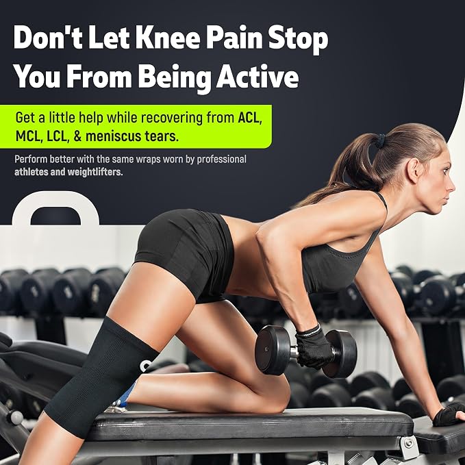 Knee Brace for Women & Men (Pair) – Knee Sleeves for Running, Workout, Weightlifting & Sports – Compression Knee Support for Knee Pain Relief, Meniscus Tear & Arthritis