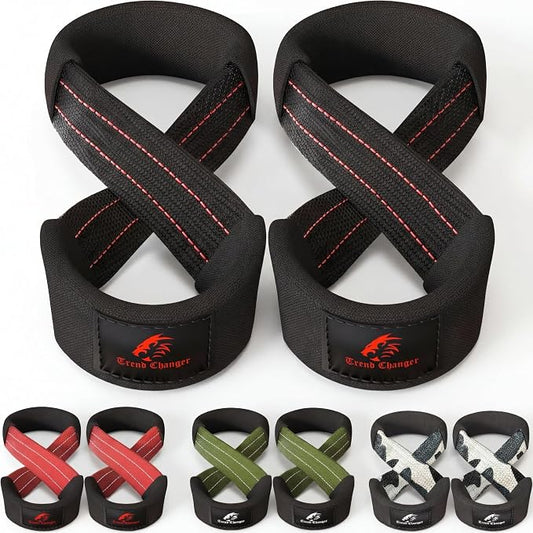 Figure 8 Lifting Strap Padded Deadlift Straps Heavy Duty Weight Lifting Straps Strongman Axle Bar Straps Weightlifting Wrist Wraps