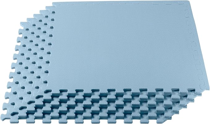 We Sell Mats 1/2-inch Multi-Purpose, Sky Blue, 16 Sq Ft (4 Tiles)