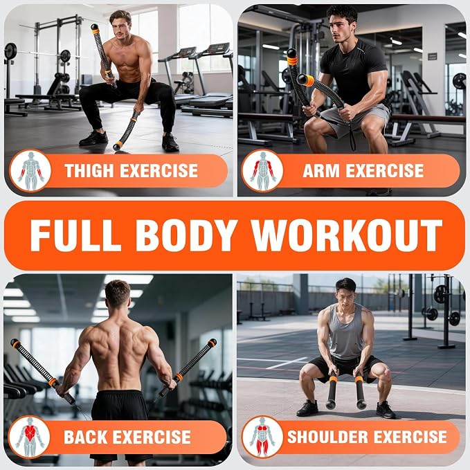 Ropeless Battle Ropes with Adjustable Weights, Portable Cordless Battle Ropes for Home Gym, HIIT & Low Impact Cardio Workouts, Compact Gym Equipment for Men & Women (Black)