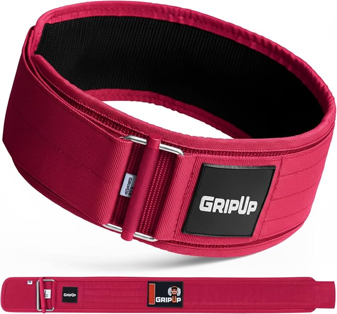 Self-Locking Weight lifting Belt AUTO LOCK 4 Inch Gym Belt Adjustable Buckle For Fitness Powerlifting Bodybuilding Weightlifting Deadlift Olympic Cross Training Back Support Men & Women