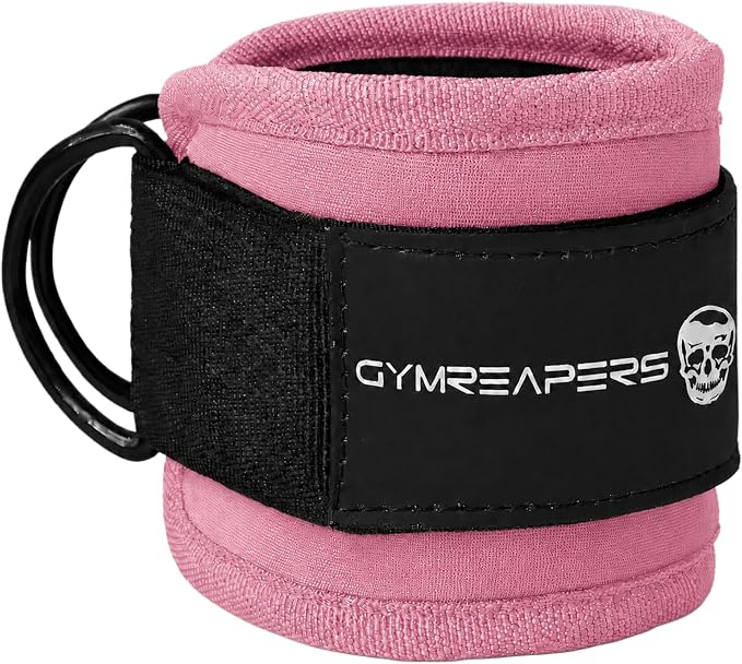 Gymreapers Ankle Straps For Cable Machine Kickbacks, Glute Workouts, Lower Body Exercises - Adjustable Leg Straps with Neoprene Padding