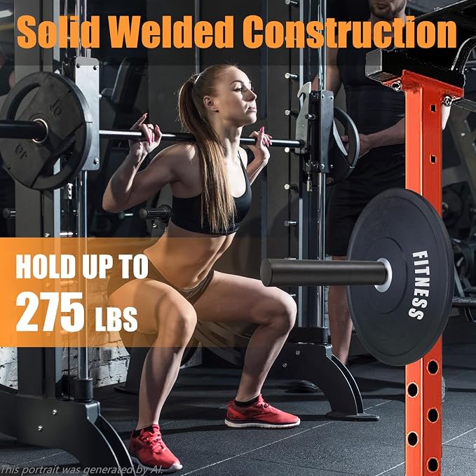 CAELUM Weight Plate Holder Rack, Fits 2"x2", 2"x3", 3"x3" Power Cages | For 2" Olympic Plate Storage, 1" 5/8" Hole, Heavy Duty, Solid Steel, Save Space, Power Rack Attachment, Supports 275 lb