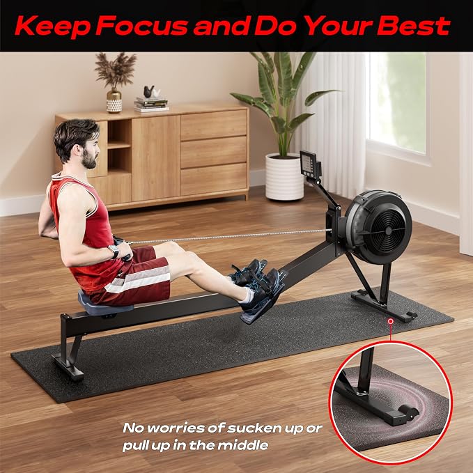 Bike Mat Compatible with Peloton Bike, 6mm Floor Protector | 6mm bike mat compatible with Peloton bike, providing non-slip waterproof protection for hardwood or carpet