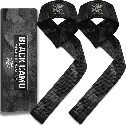 Iron Infidel Weight Lifting Straps - Wrist Straps for Weight Lifting, Deadlifting, Exercise, Crossfit, Strength Training, Olympic Lifts - Gym Straps for Grip Strength on Bar