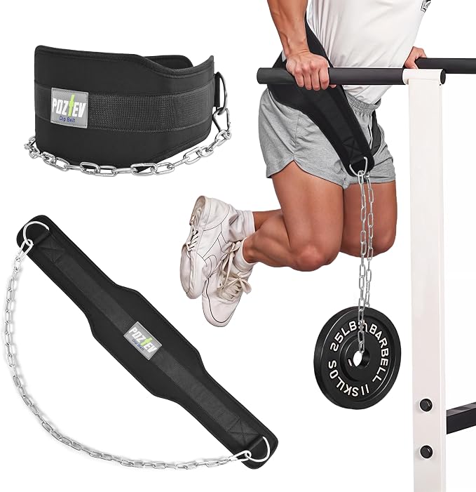 Dip Belt With Chain For Weight Lifting Optimal For Pull Ups Dips Squats Weightlifting Belt Squat Attachment Workout Dipping Belt - Unisex Gym Equipment