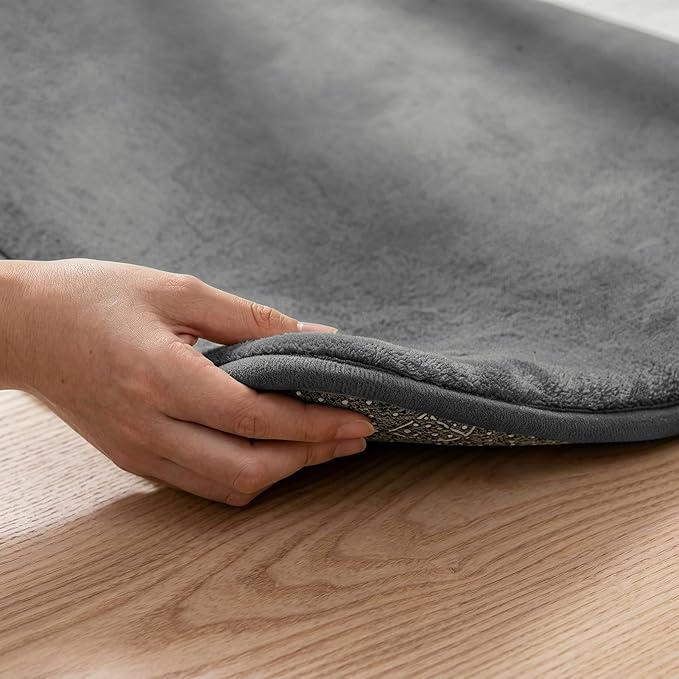 1.3" Thick Baby Play Mat 39x59 Memory Foam Play Mat, Dark Grey | Memory Mat for Baby to Play on Floor Waterproof Easy Care with Non-Slip Tummy Time Play Mat for Nursery Playroom Classroom