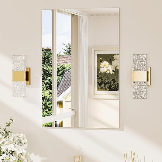 20x30 Frameless Bathroom Mirror, Vanity Bathroom Mirror for Wall Shatterproof Modern Rectangle Mirrors for Bedroom, Living Room, Entryway, Home Gym, Entryway