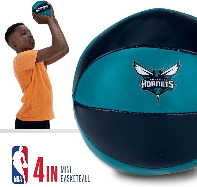 Franklin Sports NBA Toy Basketballs - 2 Pack of Kids Soft Mini Basketballs for Over The Door + Indoor Hoops - NBA Fan Shop