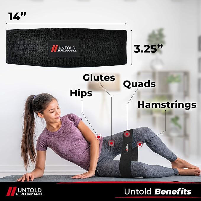 Heavy Resistance Bands - Hip Bands for Working Out, Premium Exercise Bands Resistance, Durable Resistance Bands for Strength, Flexibility & Glute Workouts