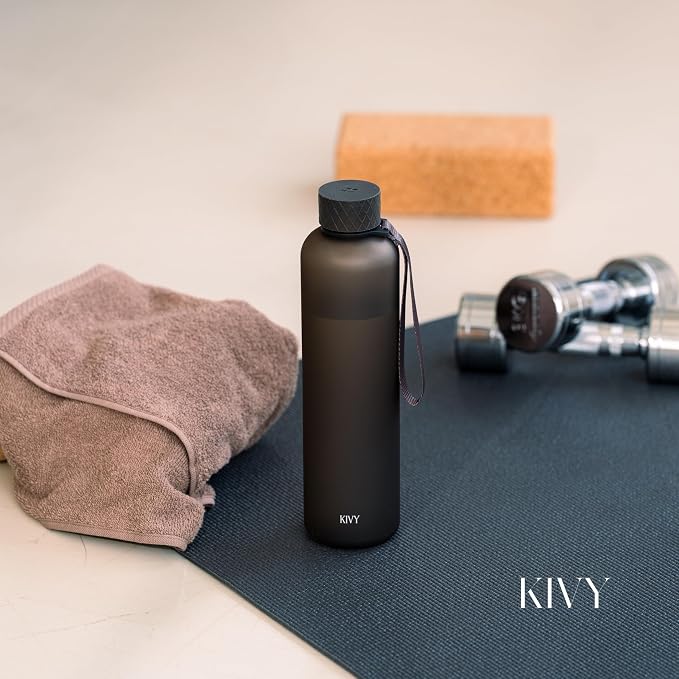 KIVY Slim Water Bottle 32oz [Lightweight & Shatterproof] - Reusable Tritan Water Bottle - Leak Proof Bottle for Women & Men - No Spill - Dishwasher Safe Water Bottle BPA Free