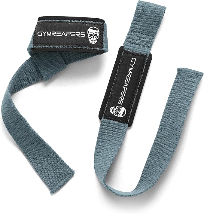 Gymreapers Lifting Wrist Straps for Weightlifting, Bodybuilding, Powerlifting, Strength Training, & Deadlifts - Padded Neoprene with 18 inch Cotton