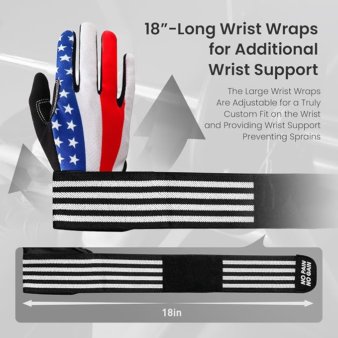 FINGER TEN Weightlifting Workout Gloves Men | Full Half Finger, Wrist Strap Support, Padded Grip, Weight Lifting Gym Fitness