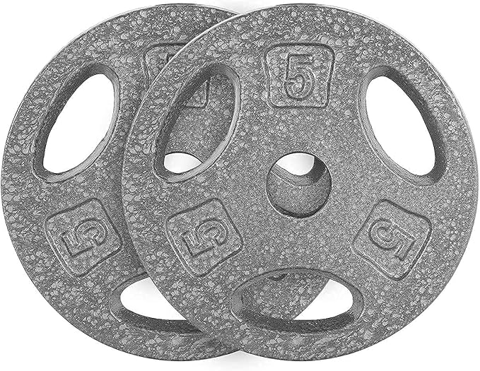 WF Athletic Supply Cast Iron 1-Inch Standard Grip Plate for Strength Training, Muscle Toning, Weight Loss & Crossfit - Multiple Choices Available
