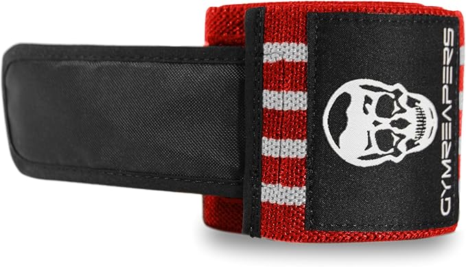 Gymreapers Knee Wraps for Squats and Powerlifting 72 Inch Compression Wraps with Strap for Men & Women Weightlifting Support