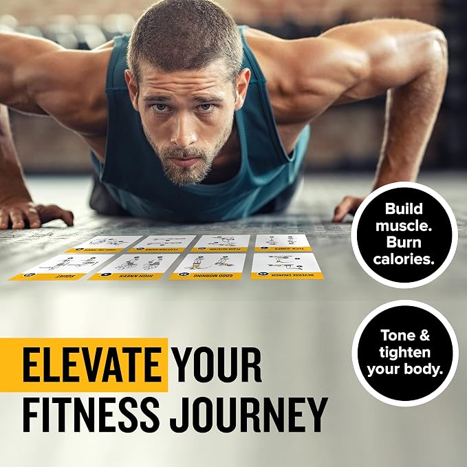 NewMe Fitness Bodyweight Workout Cards, Instructional Fitness Deck for Women & Men, Beginner Fitness Guide to Training Exercises at Home or Gym (Bodyweight, Vol 1)