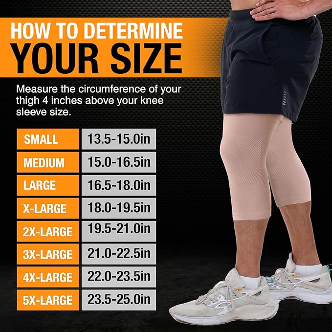 Doc Miller Knee Compression Sleeve Brace for Men & Women | Pair, Best Support for Workout, Running, ACL, Arthritis Pain Relief
